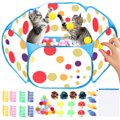 Fooind jaula de bolas para gatos, estructura estable para juego interior seguro.