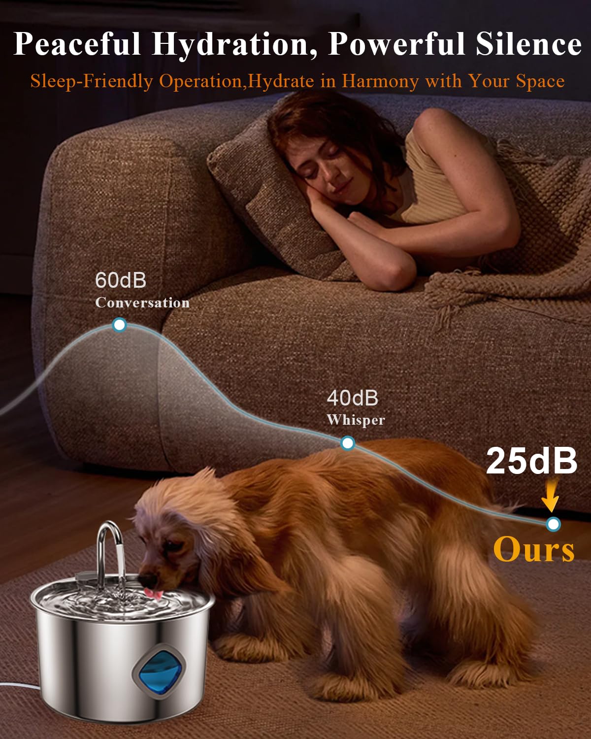 FOOPOMARY uso multi-mascotas en casa, flujo estable para cada bebida