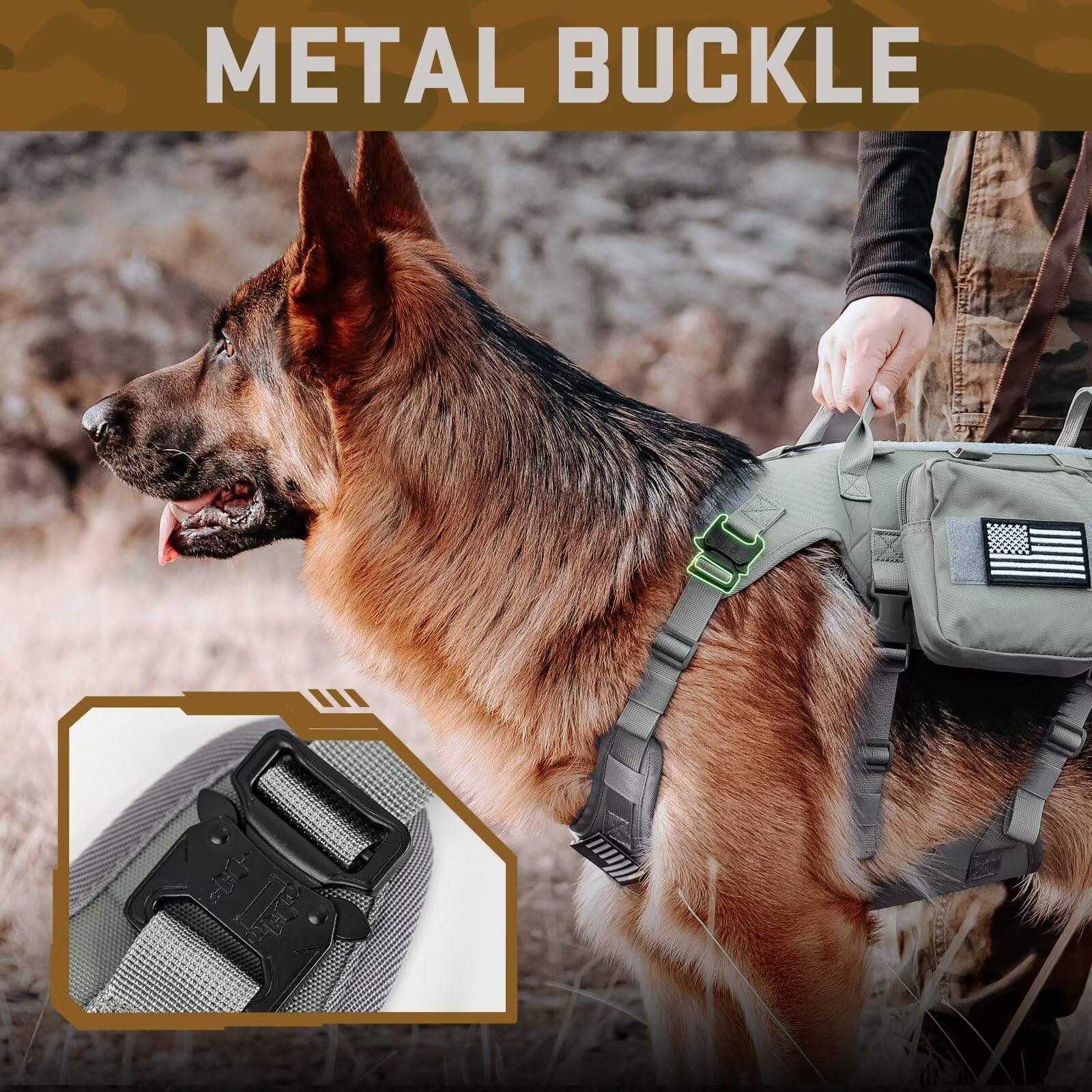 Forestpaw arnés ajustable para perros medianos a XL, con ajuste cómodo.