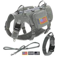 Forestpaw arnés táctico frontal para perros grandes, enfoque en control y seguridad.