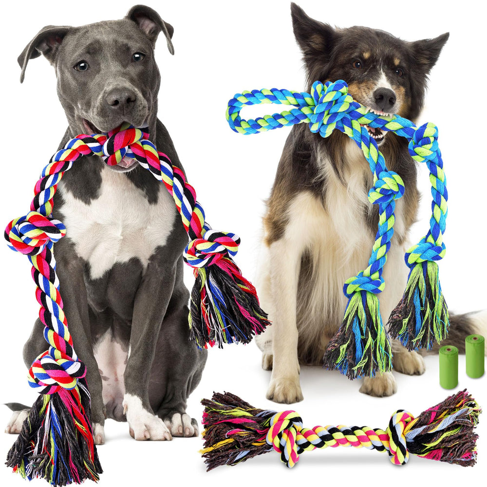 Forfon Juguete Cuerda Resistente para Perro Grande, ideal para tirar y morder sin desgaste.