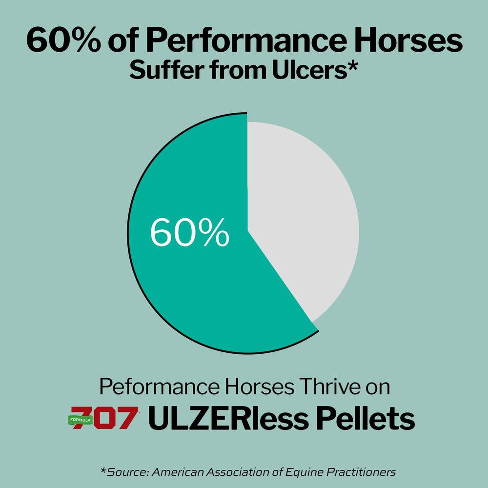 Formula 707 ULZERless respaldo científico con veterinarios, para uso continuo en caballos