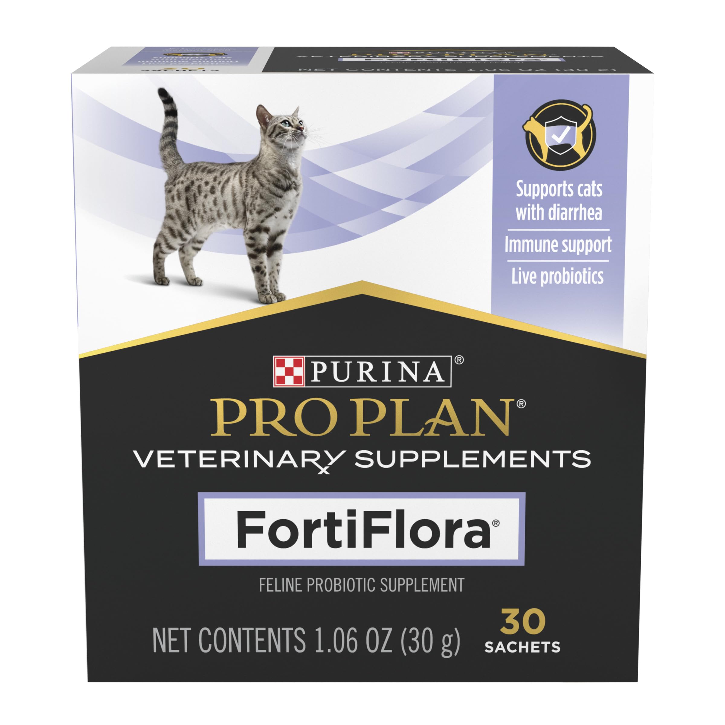 Fortiflora: sobre probiótico para gatos, fácil de mezclar con la comida