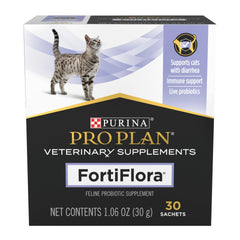 Fortiflora: sobre probiótico para gatos, fácil de mezclar con la comida