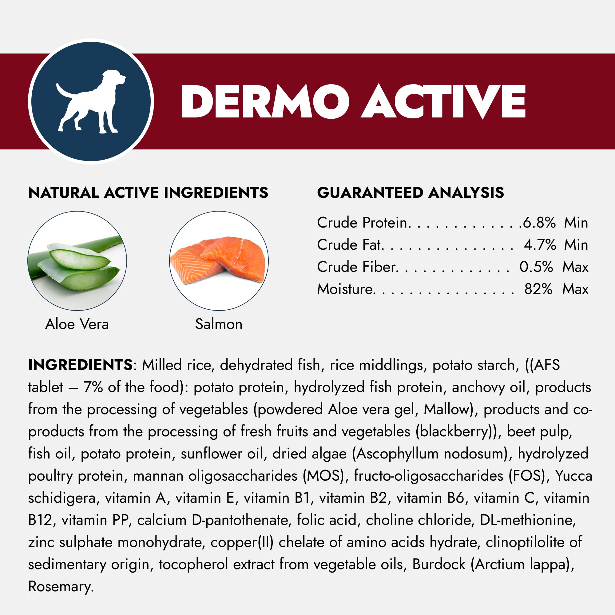 Forza10 Dermo Dry Food Aloe vera burdock malva hidratación y antiinflamación