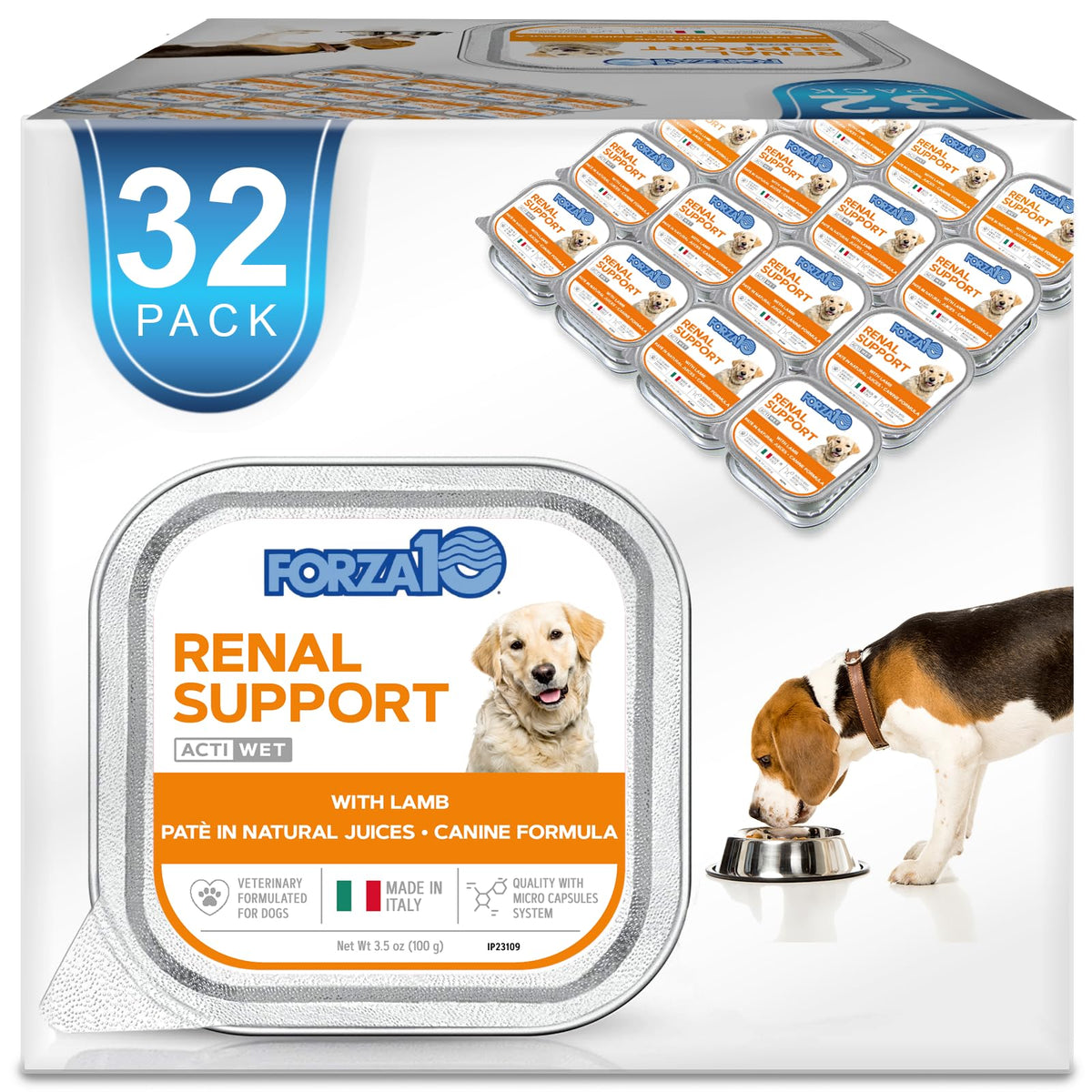 Forza10 lata cordero 32 pack, alimentación diaria fácil para perros.