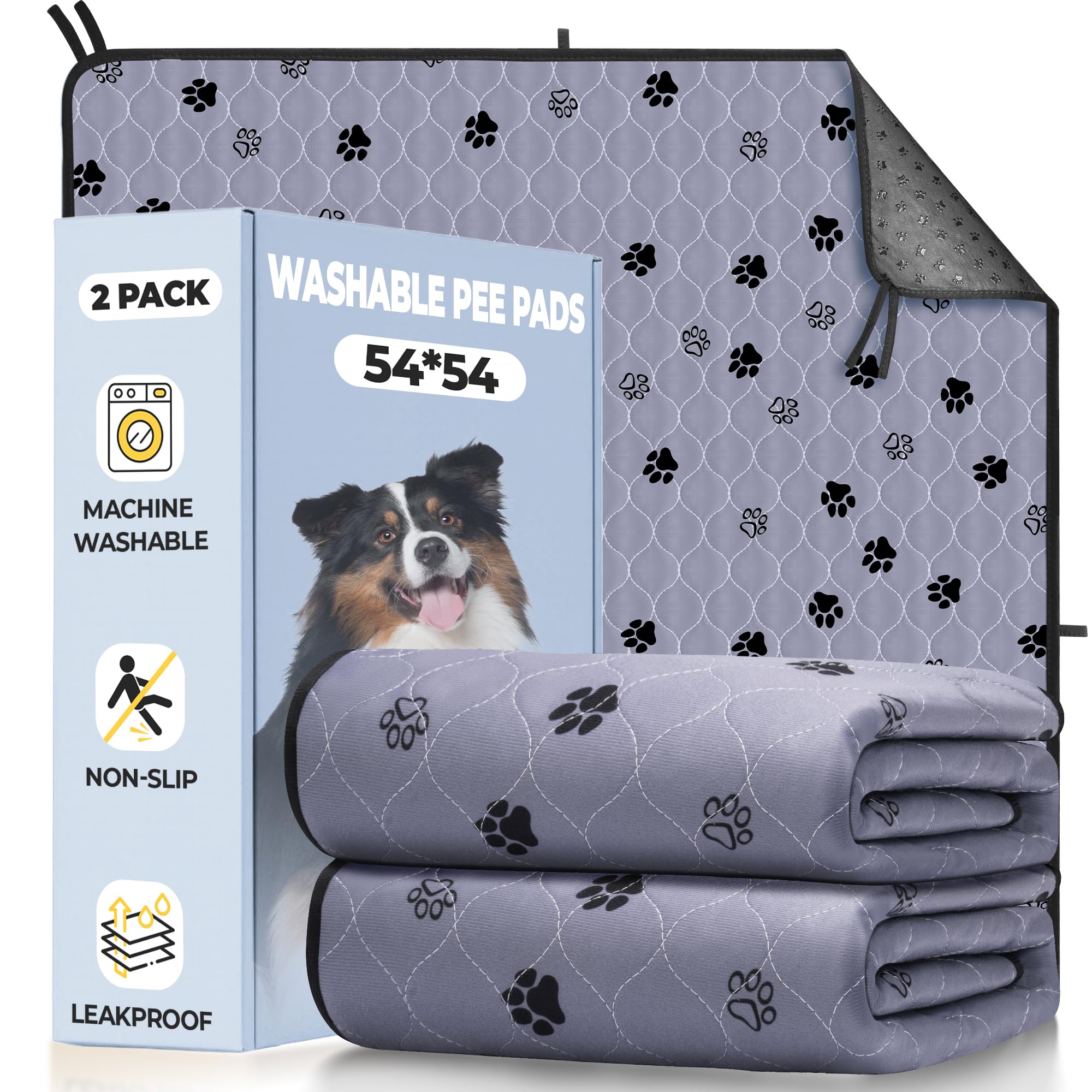 Fostanfly almohadilla higiénica para perros, 2–paquetes, tejido suave para mayor comodidad.