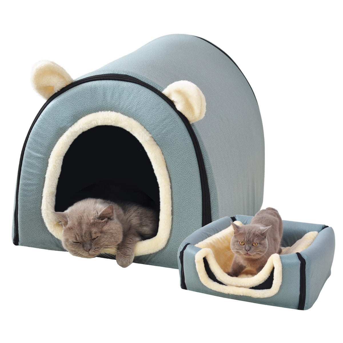 Cama FOUIYIUTU para mascotas: vista general y descanso cómodo.