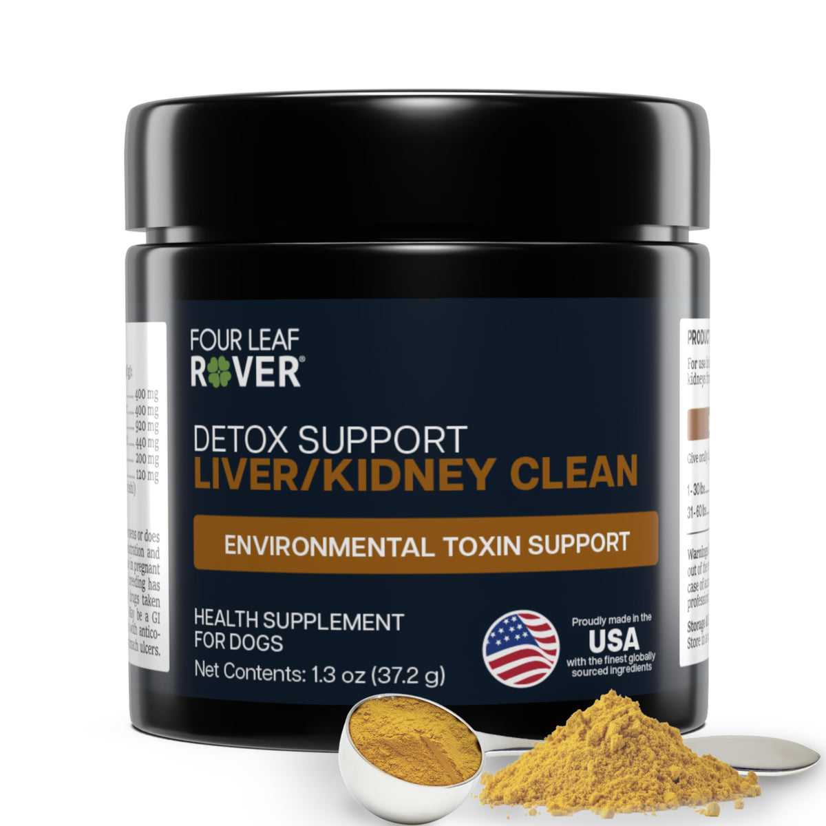 FOUR LEAF ROVER: botella del suplemento para higado canino, apoyo suave a la detoxificacion