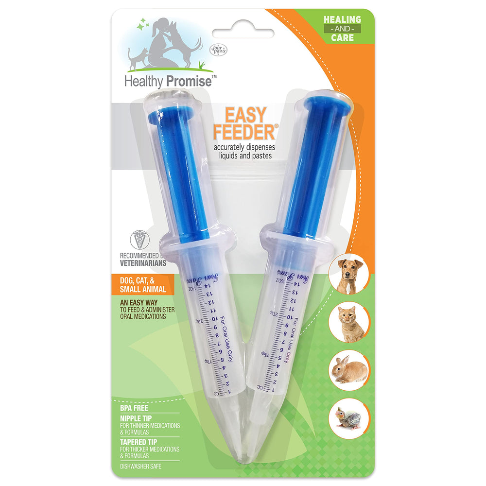Four Paws jeringa-alimentacion-facil-frente: precisión de dosificación para medicamentos orales.