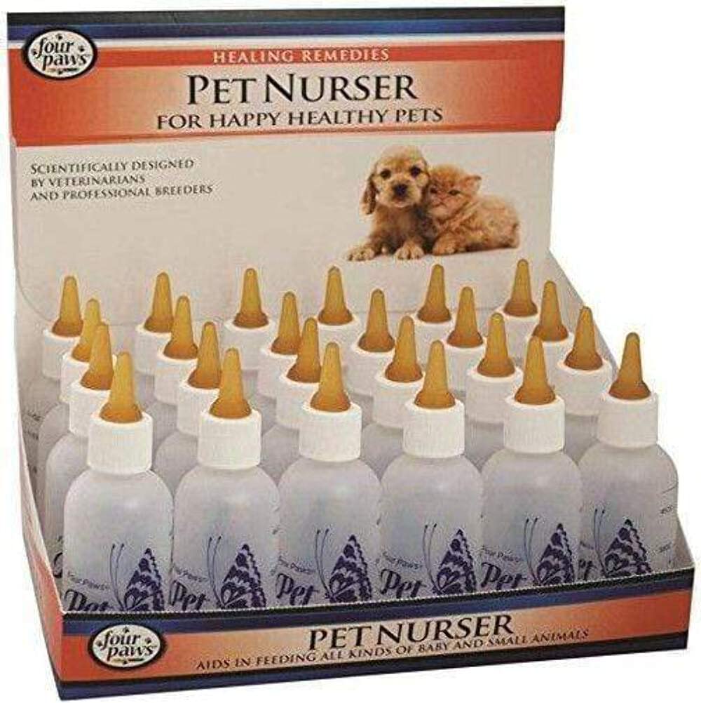 Four Paws biberón Nurser de 2 onzas para alimentar cachorros y gatitos con control
