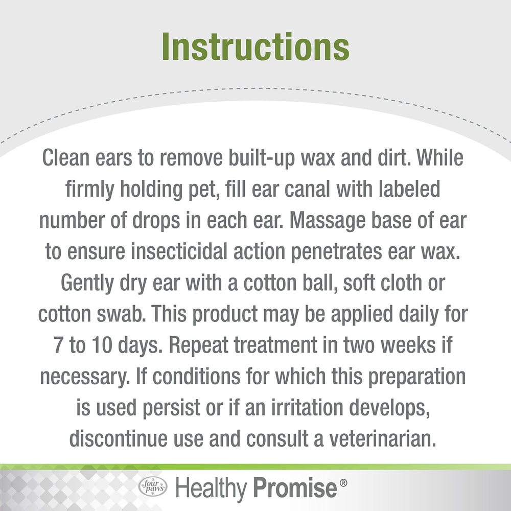 Ingredientes activos pyrethrins y Piperonyl Butoxide en Four Paws Healthy Promise