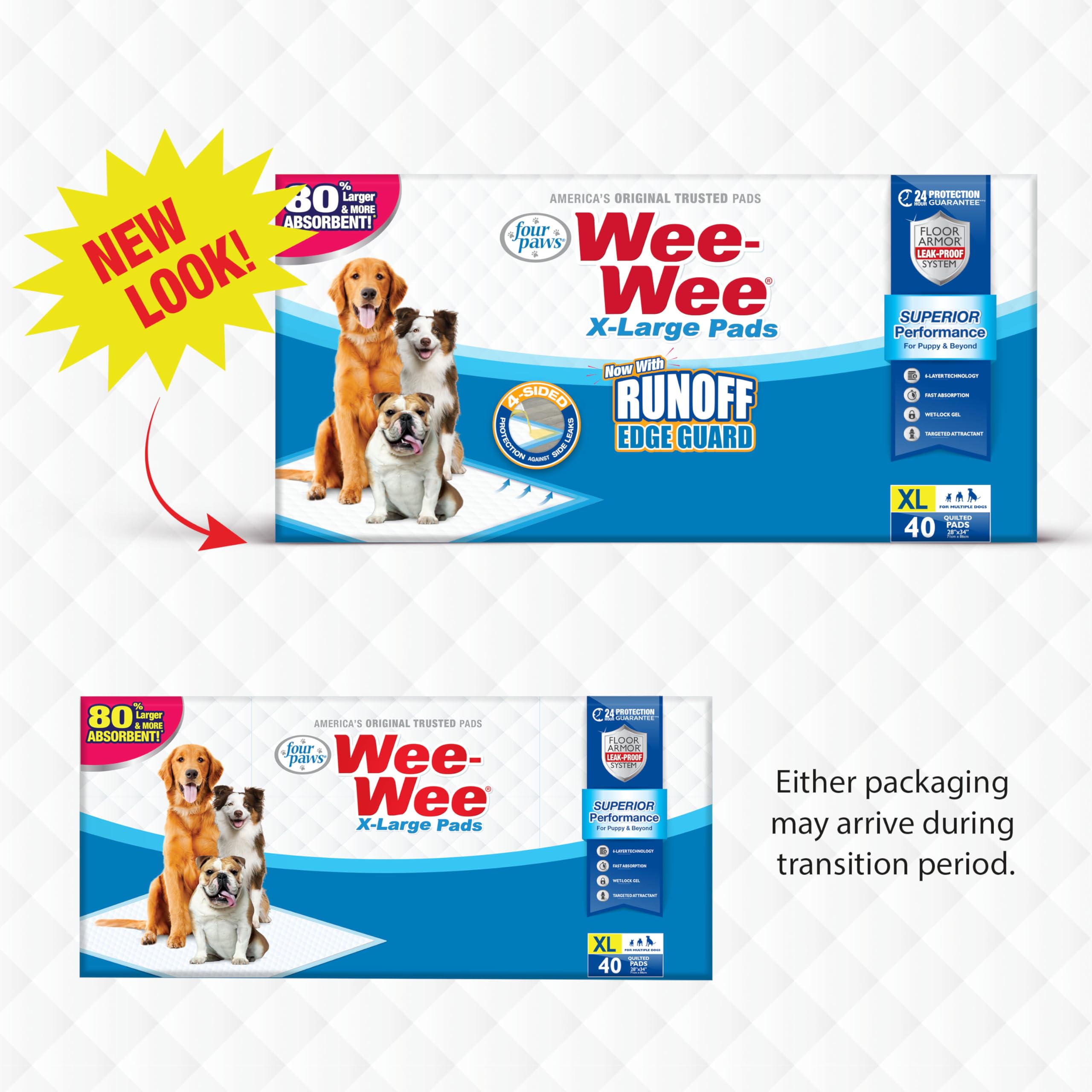 Four Paws Wee-Wee Pad XL 28x34 para perros grandes.