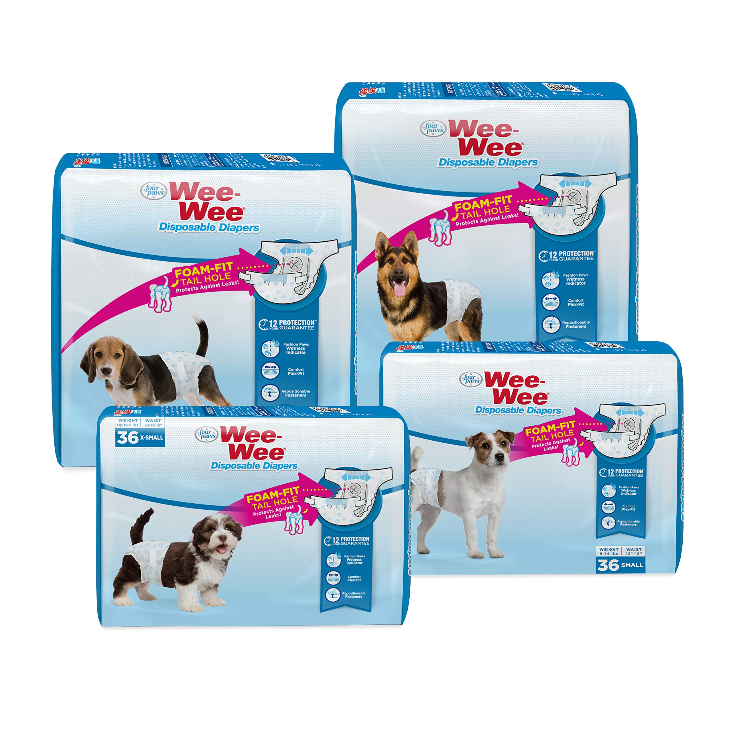 Four Paws Wee-Wee: talla grande para cinturas superiores a 19 pulgadas.
