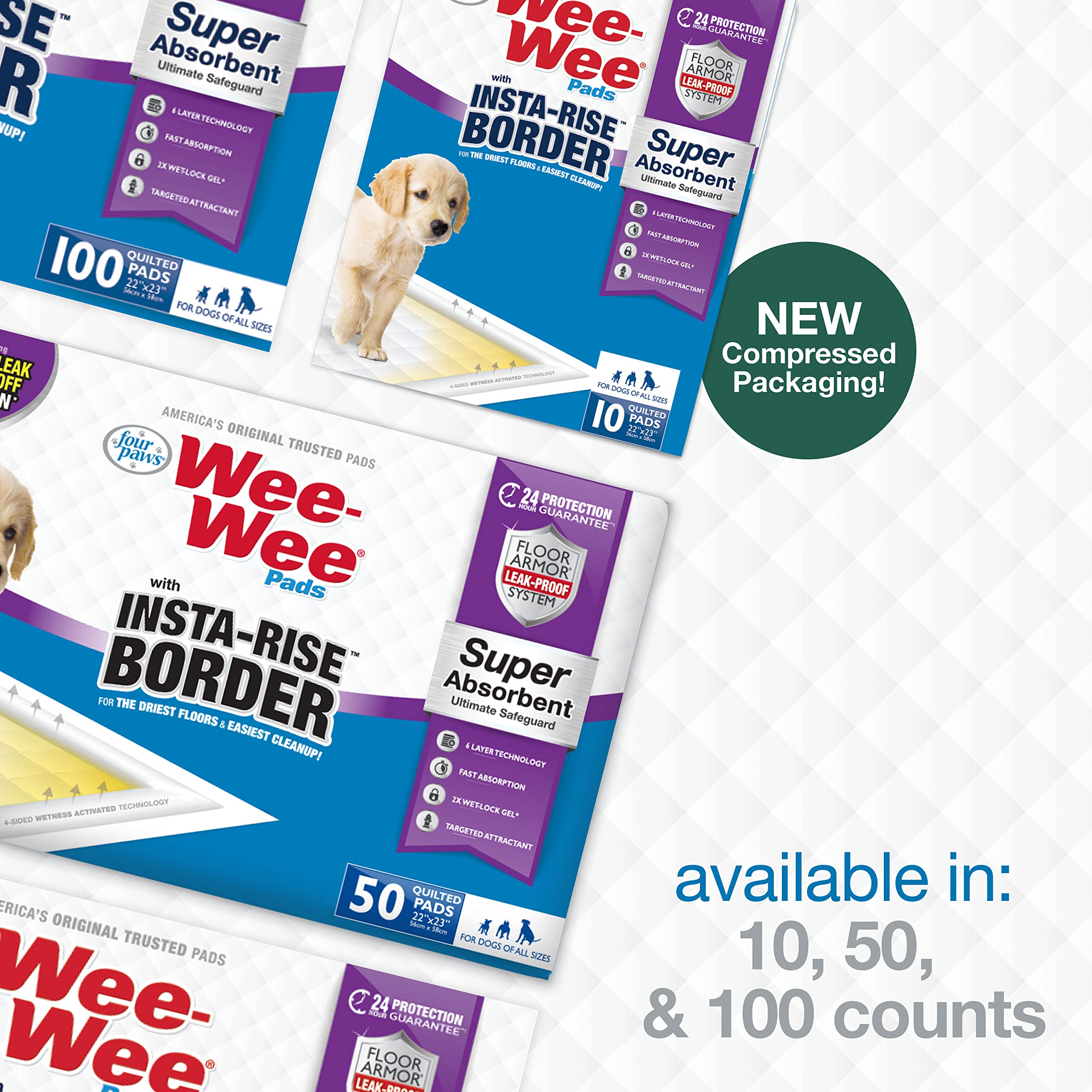 Four Paws Wee-Wee paquete de 100 unidades para uso prolongado