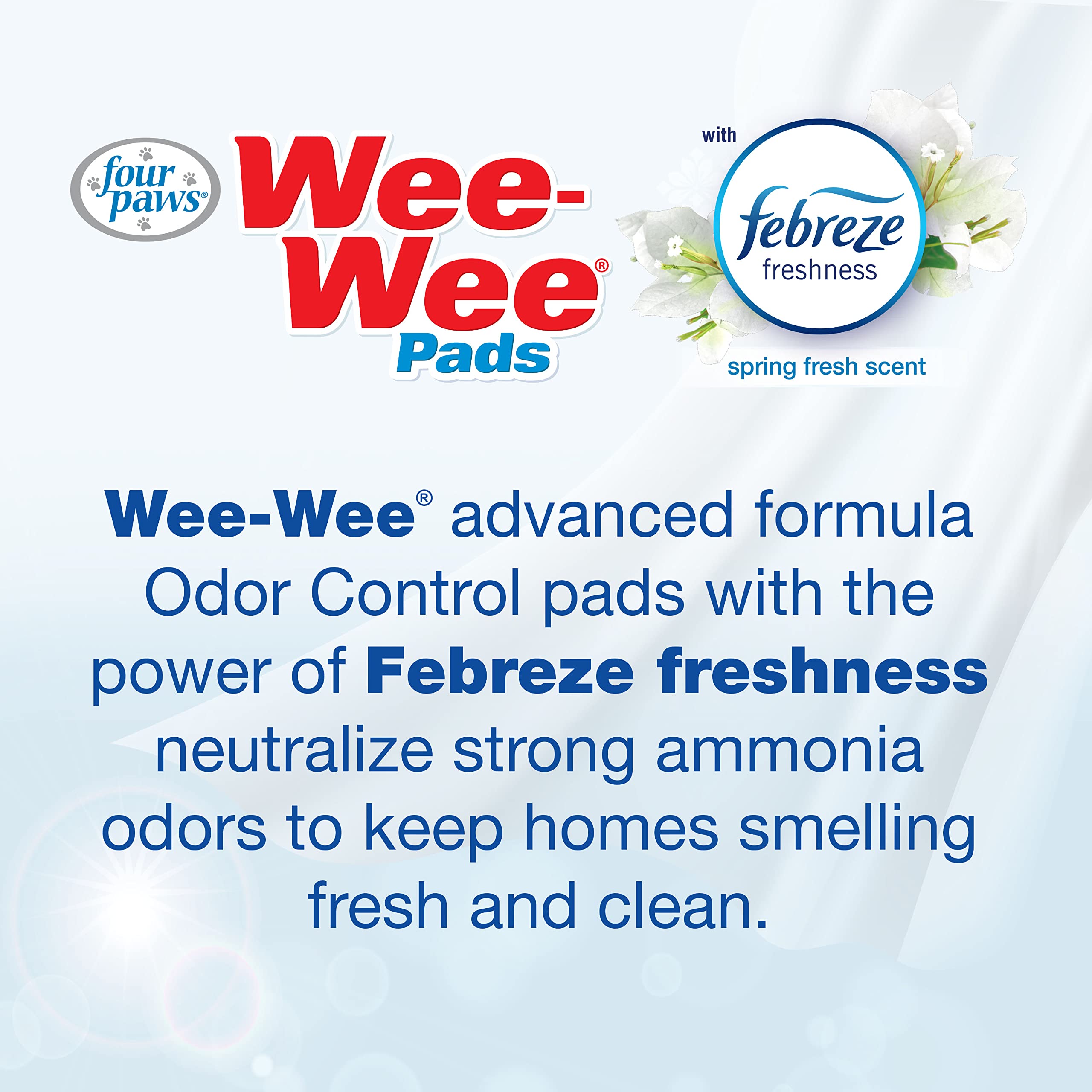 Four Paws Wee-Wee protección 24 horas: mantiene el área seca durante todo el día.