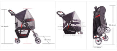 FOURPAW Carrito ruedas 360, maniobrabilidad suave para calles y parques