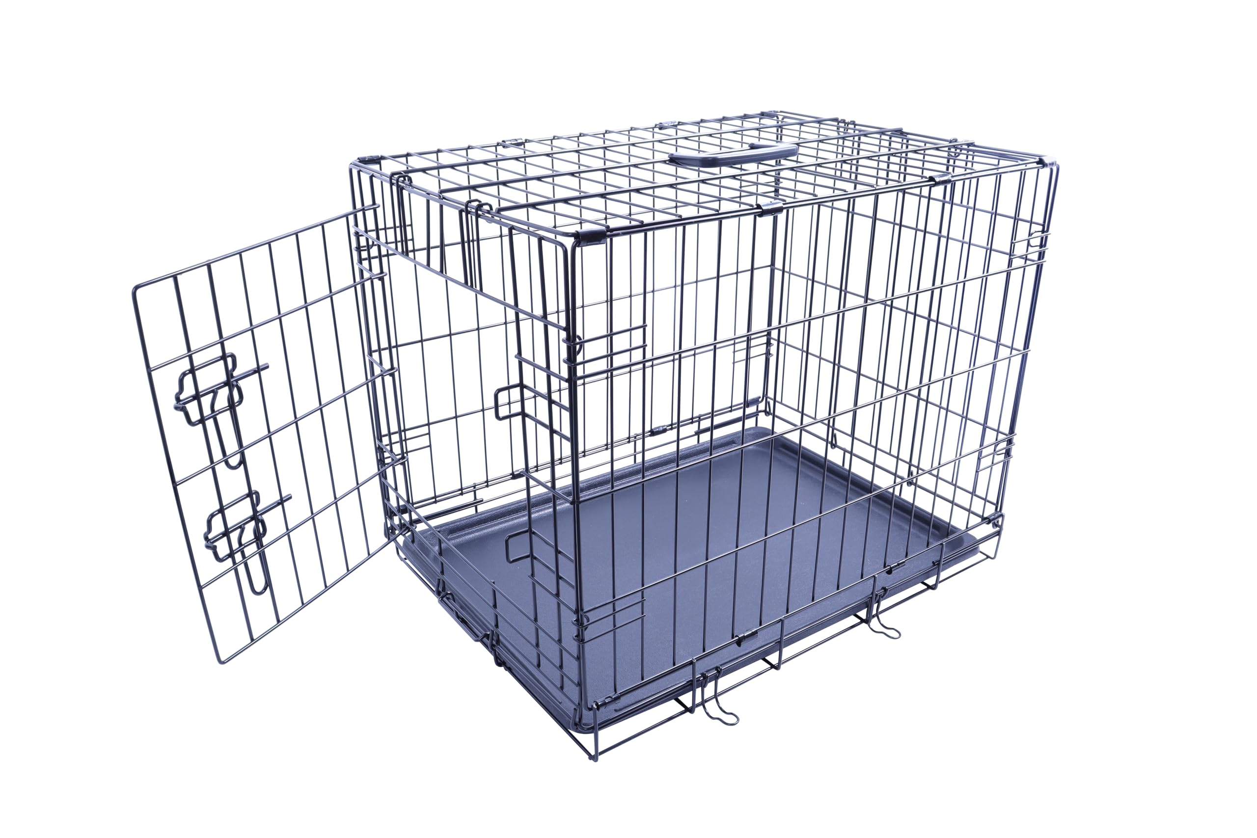 FOURPAW jaula-perro-metal-plegable, estructura estable para viaje o uso diario