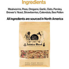 Fowl Treats Solstice, gusanos de harina, snack proteico para aves ponedoras.