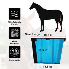 FOXLVDA diseño malla protege piernas del caballo sin restringir movimiento en campo.