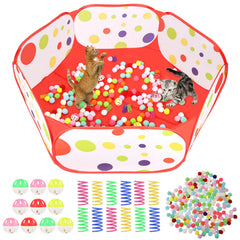 Foxtell casita de bolas para gatos, 35,4 pulgadas, ideal para juego interior