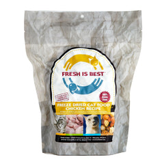 Fresh Is Best pollo liofilizado gato tazón: proteína alta para comidas densas.