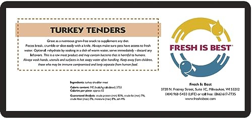 Fresh Is Best, tiras de pavo liofilizadas, snack sabroso y duradero.