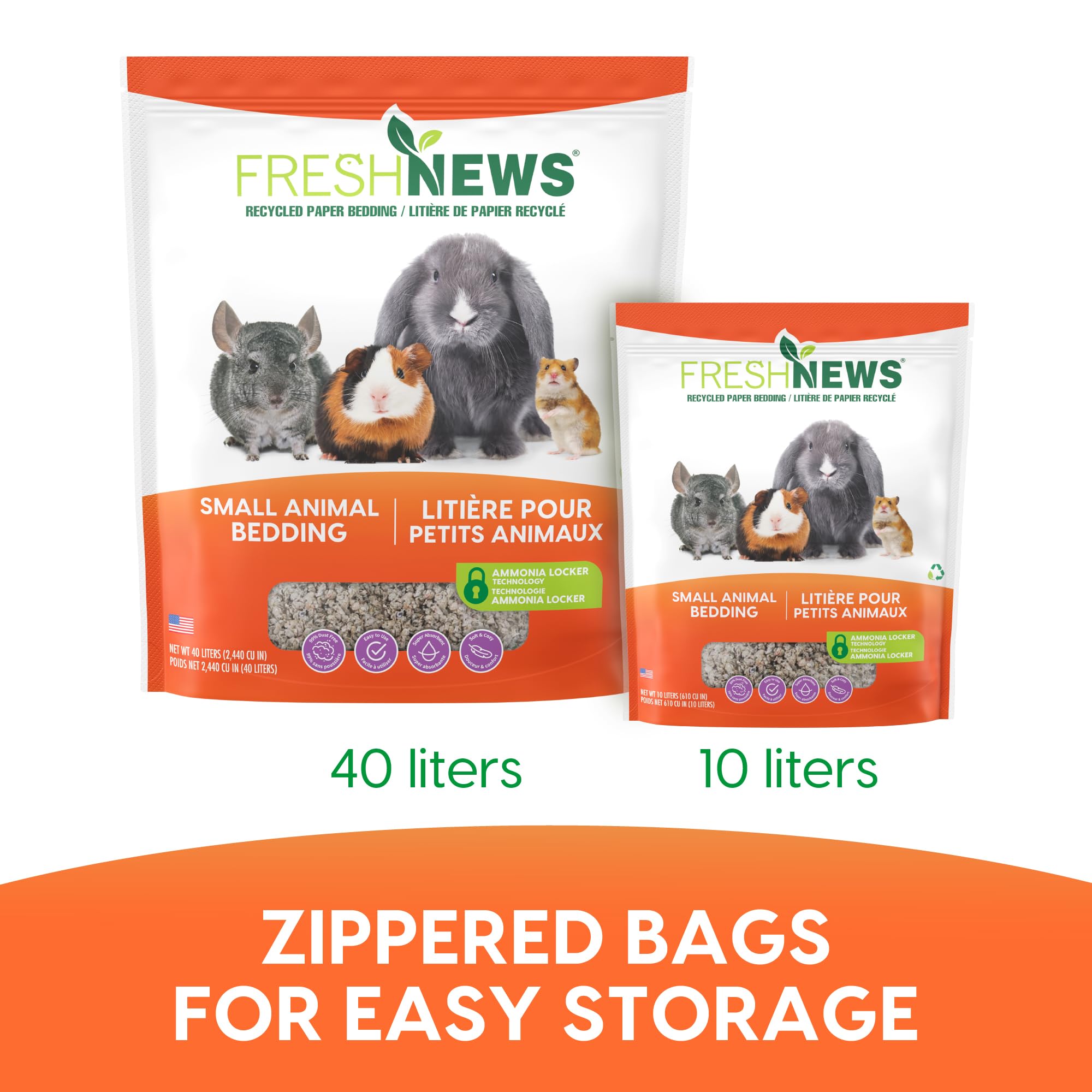 Fresh News entorno saludable para mascotas con cama de papel reciclado.