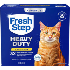 Fresh Step arena gatos uso-intenso con febreze para controlar olores en la caja