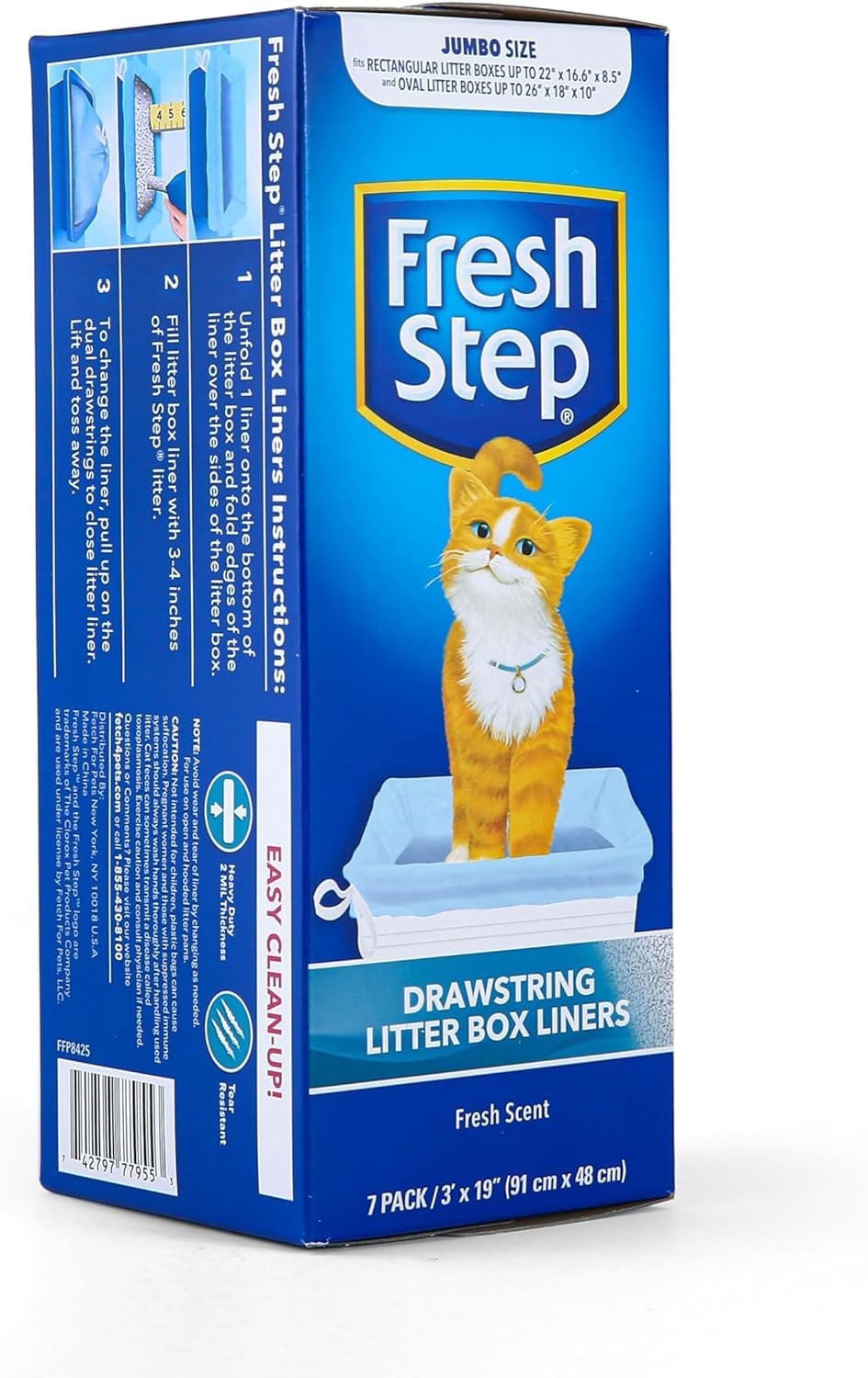 Fresh Step cierre-con-cuerda: evita derrames al transportar la basura.