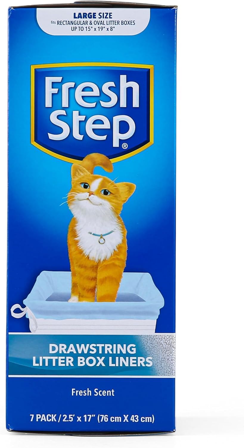 Liner Fresh Step: cordon de serrage pour éviter les fuites lors du transport.
