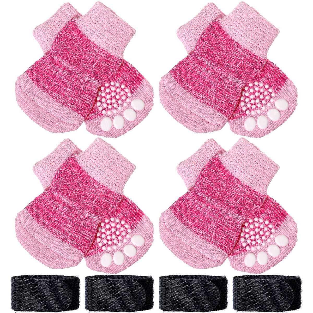 Frienda botas antideslizantes para gatos y perros, tamaño S en rosa, protección de patas en interiores