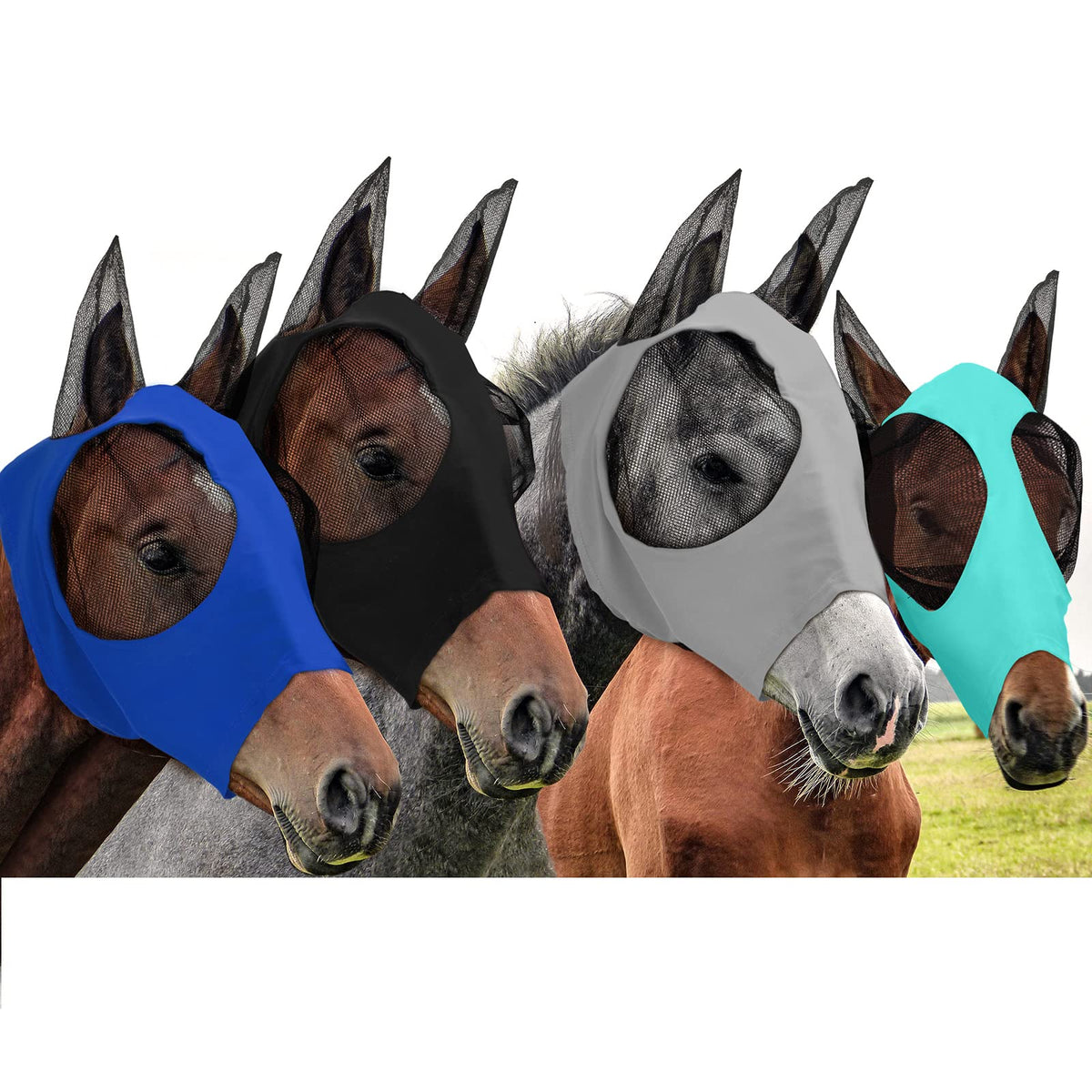 Mascara Frienda para caballo en 4 colores con protección suave contra insectos