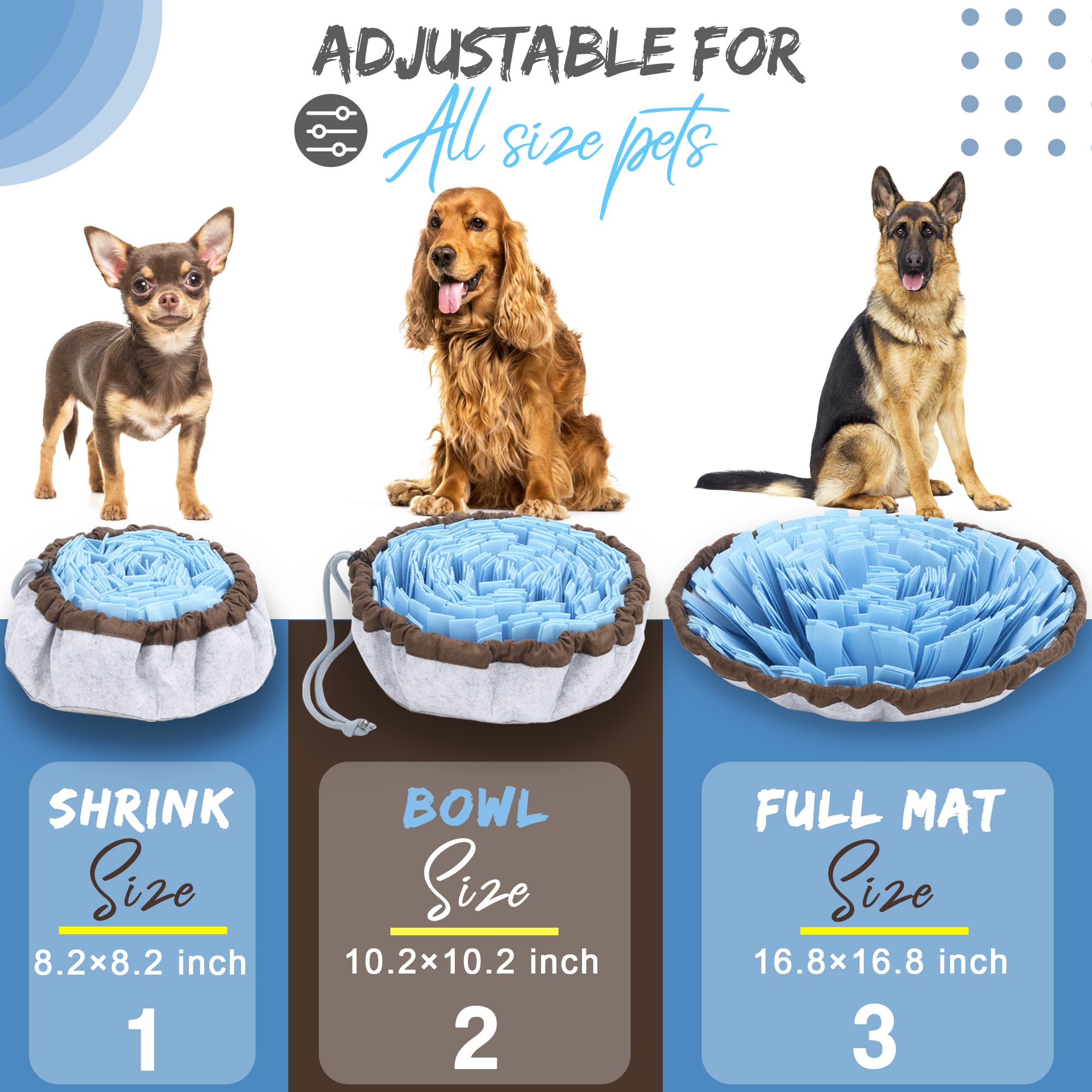 Friendly Barks tapete de olfato para perros con comida lenta.