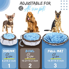 Friendly Barks tapete de olfato para perros con comida lenta.