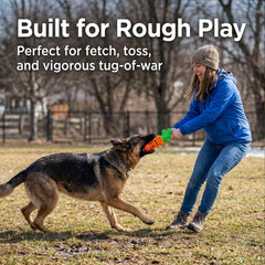 Frienhund juguete zanahoria para perros medianos y grandes, diseño divertido que invita a jugar.