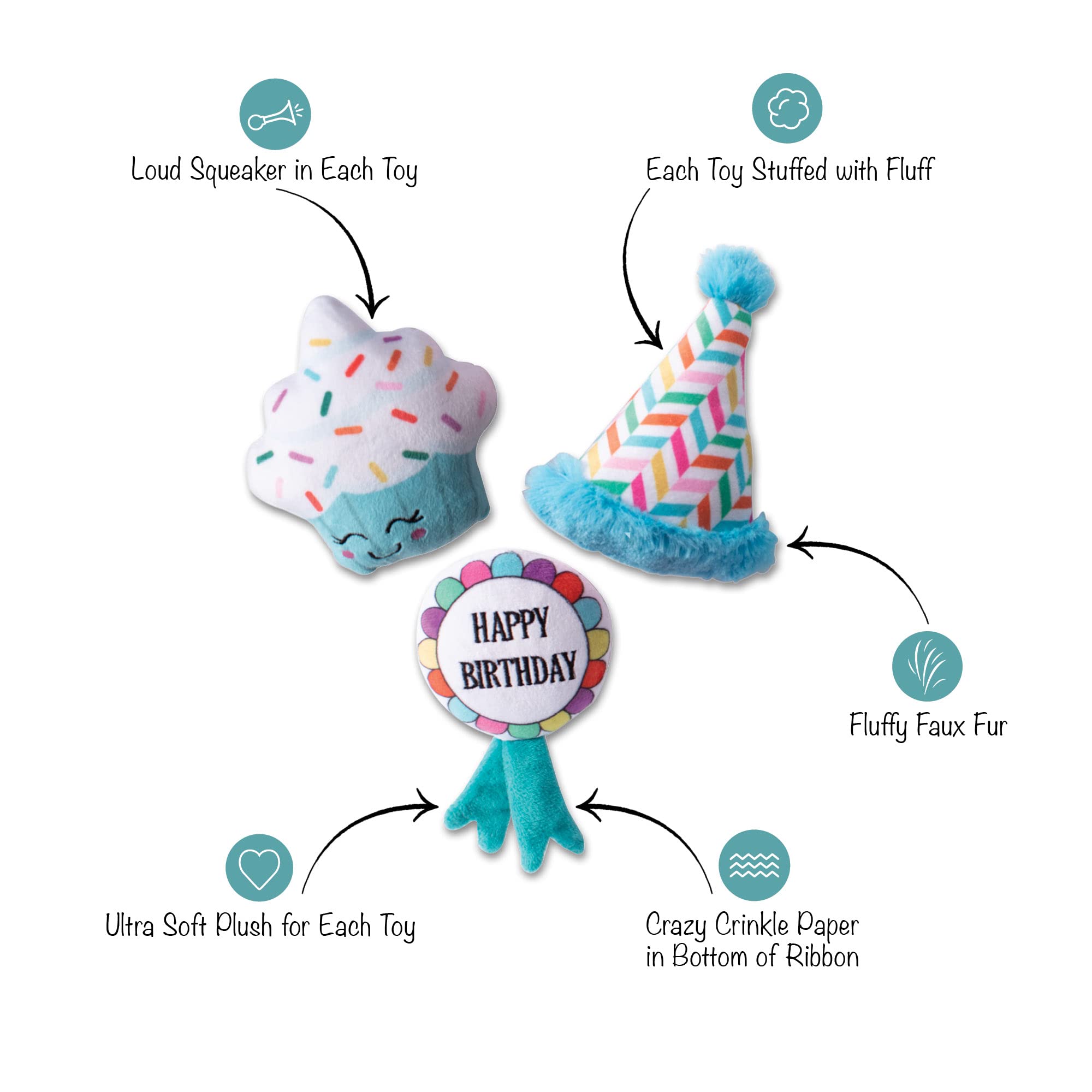 Fringe Studio: peluche con papel crujiente para perros pequeños