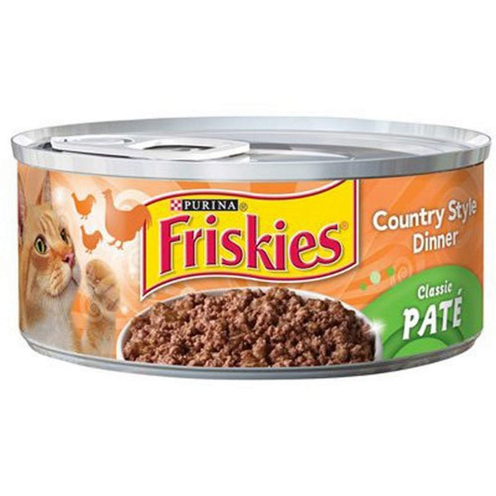 Friskies Estilo Campo Cena, trozos de pavo y queso en salsa espesa para gatos.