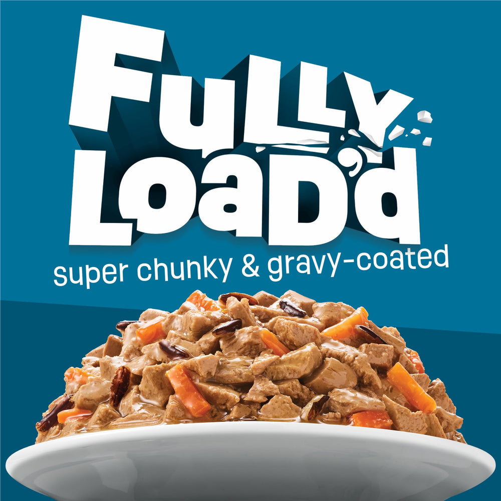 Friskies Fully Load’d arroz-salmon-verduras, mordiscos sustanciosos que hidratan.