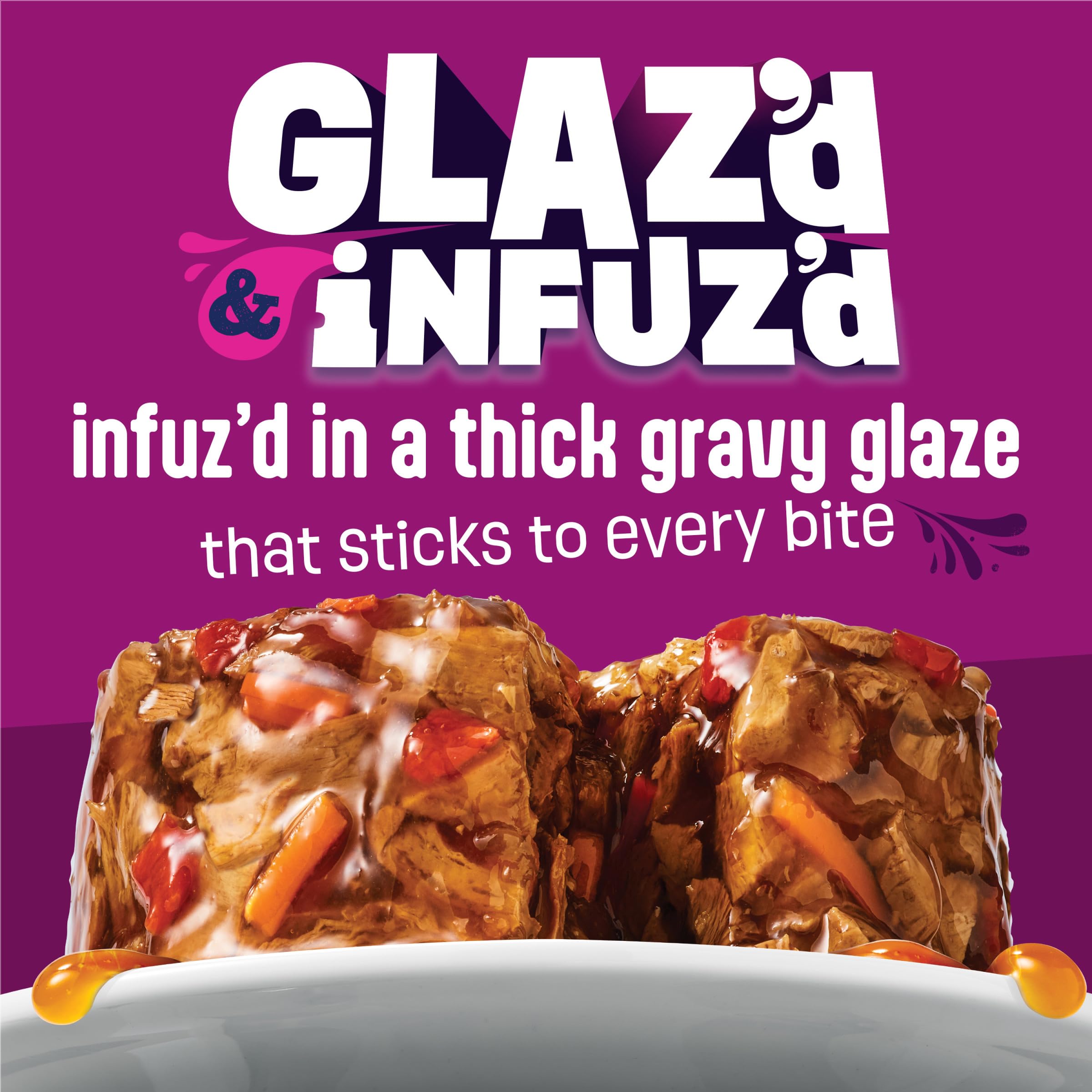 Friskies Glaz’d Infuz’d: trozos de cangrejo cubiertos con salsa espesa.