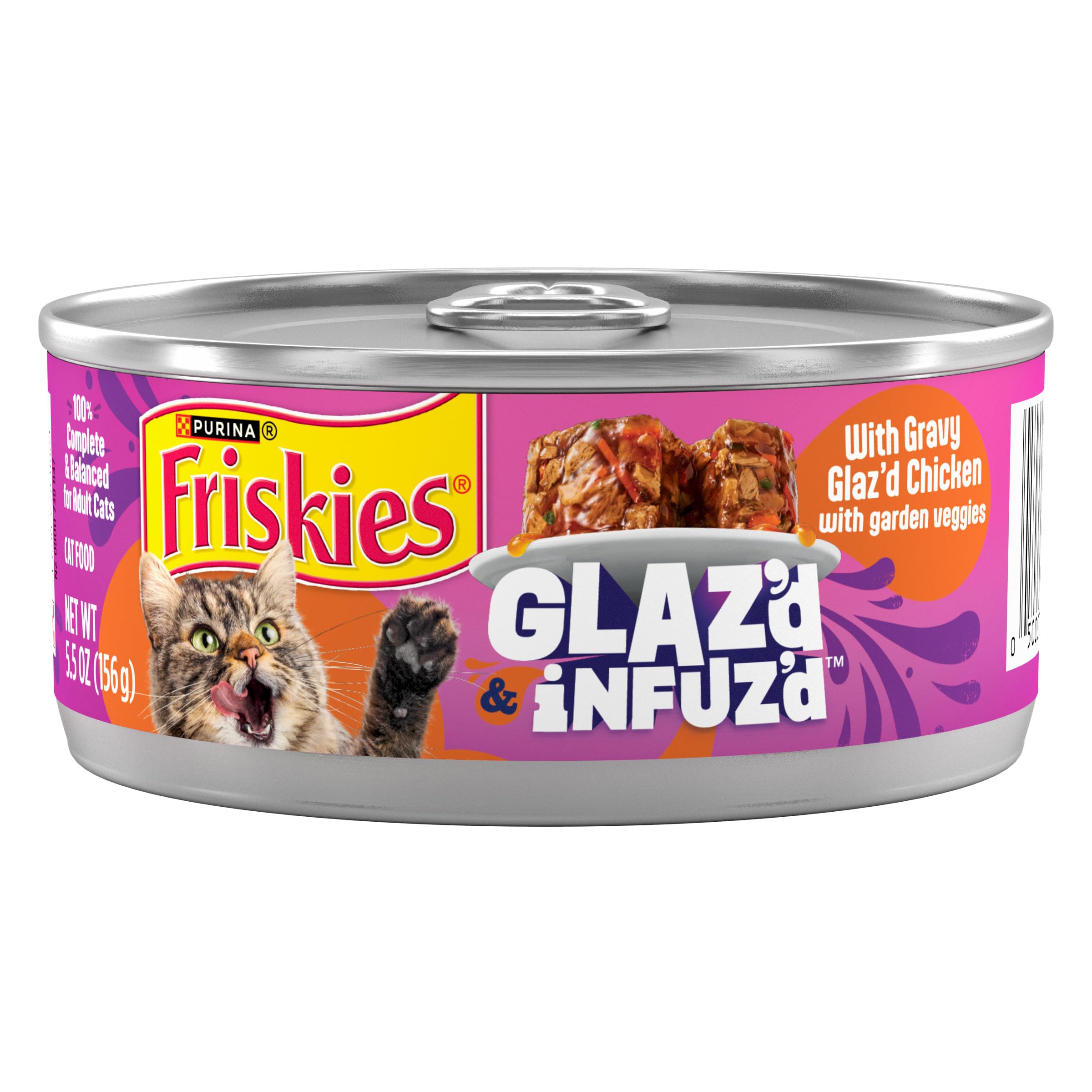Friskies Glaz’d e Infuz’d en lata de 24, para hidratación diaria y sabor.