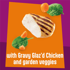 Friskies Glaz’d e Infuz’d, trozos grandes cubiertos por salsa sabrosa.