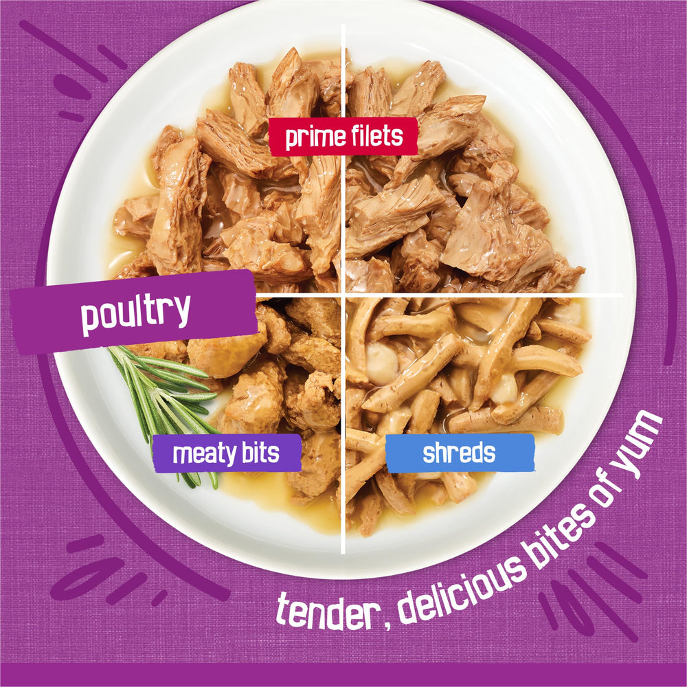 Friskies Gravy: lata de pavo filetes primos para una proteína deliciosa.