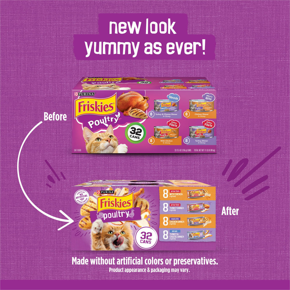 Friskies Gravy: lata de pollo trozos sabrosos para variedad en las comidas.