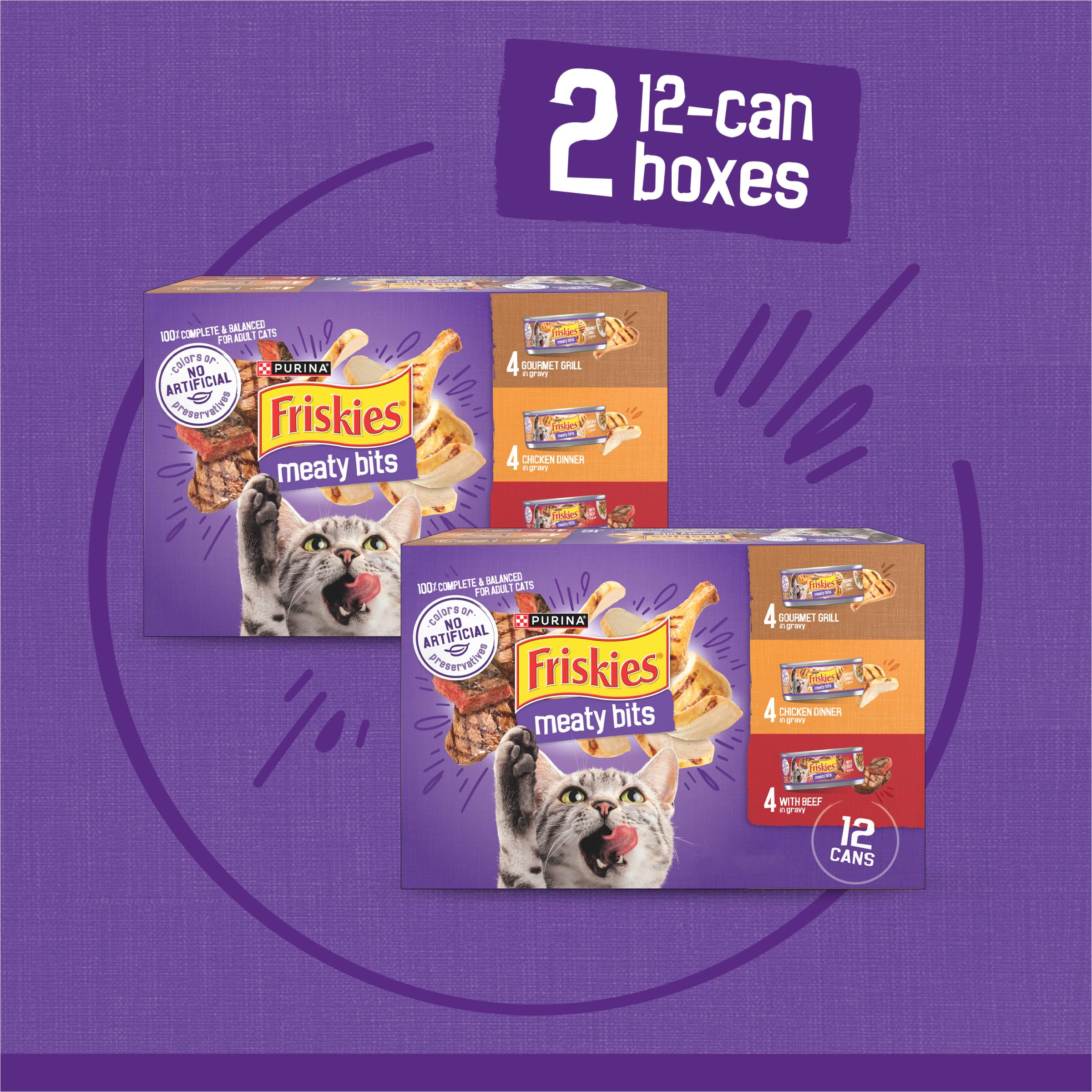 Friskies en salsa sabrosa con trozos de aves para gatos