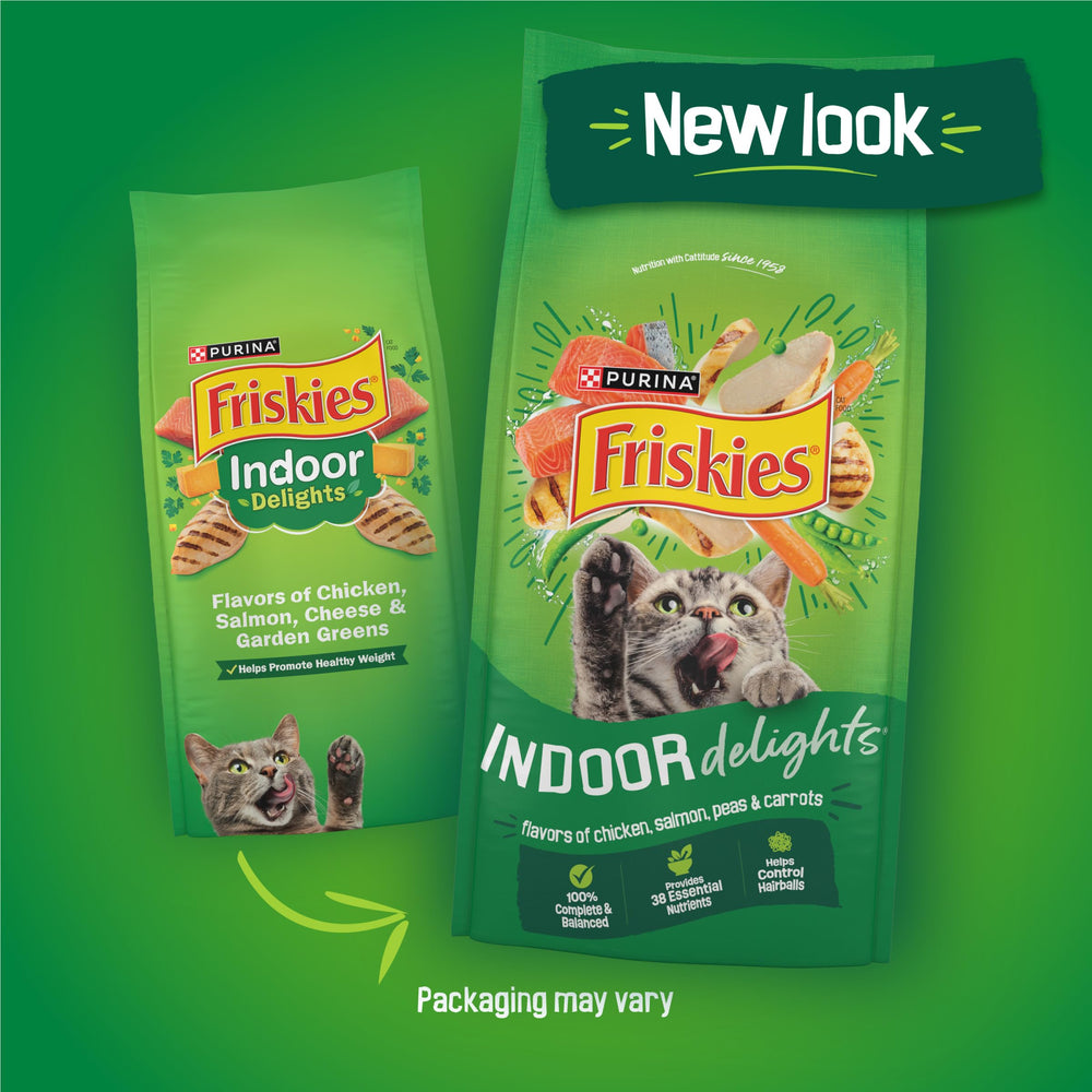 Friskies croquetas para interior con formas atractivas.