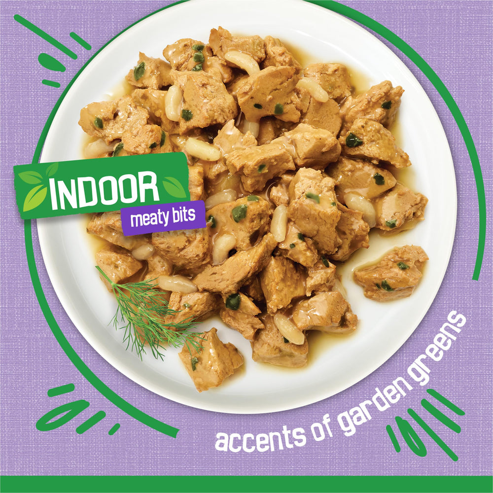 Friskies Indoor pavo-tierno-en-salsa, trozos tiernos para masticar cada día.
