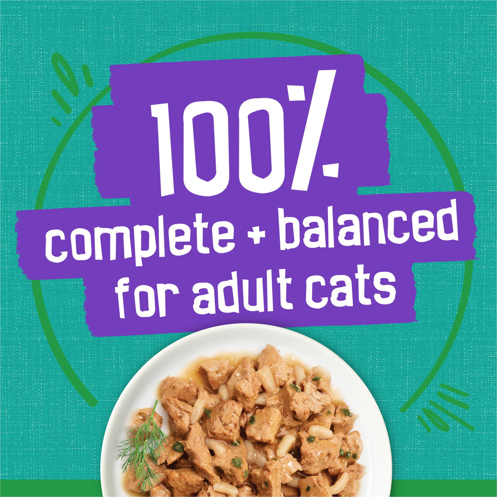 Friskies Indoor Saucy Seafood Bake, lata: nutrición completa para gatos adultos
