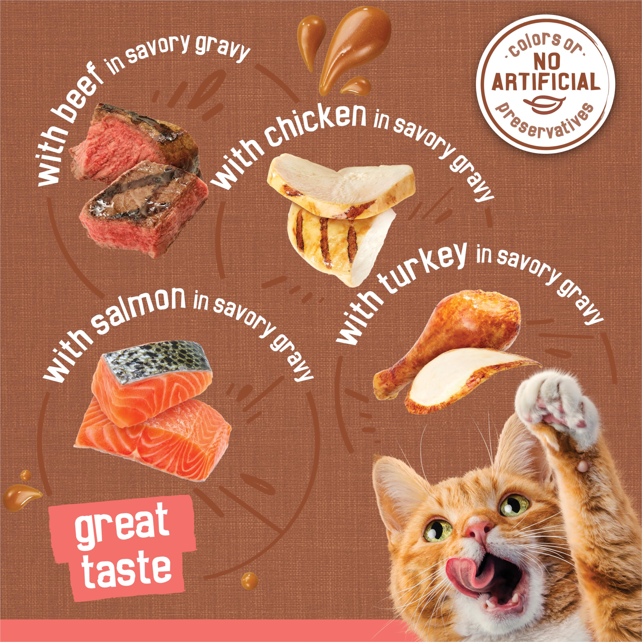 Friskies con jugo extra – lata de carne con trozos jugosos