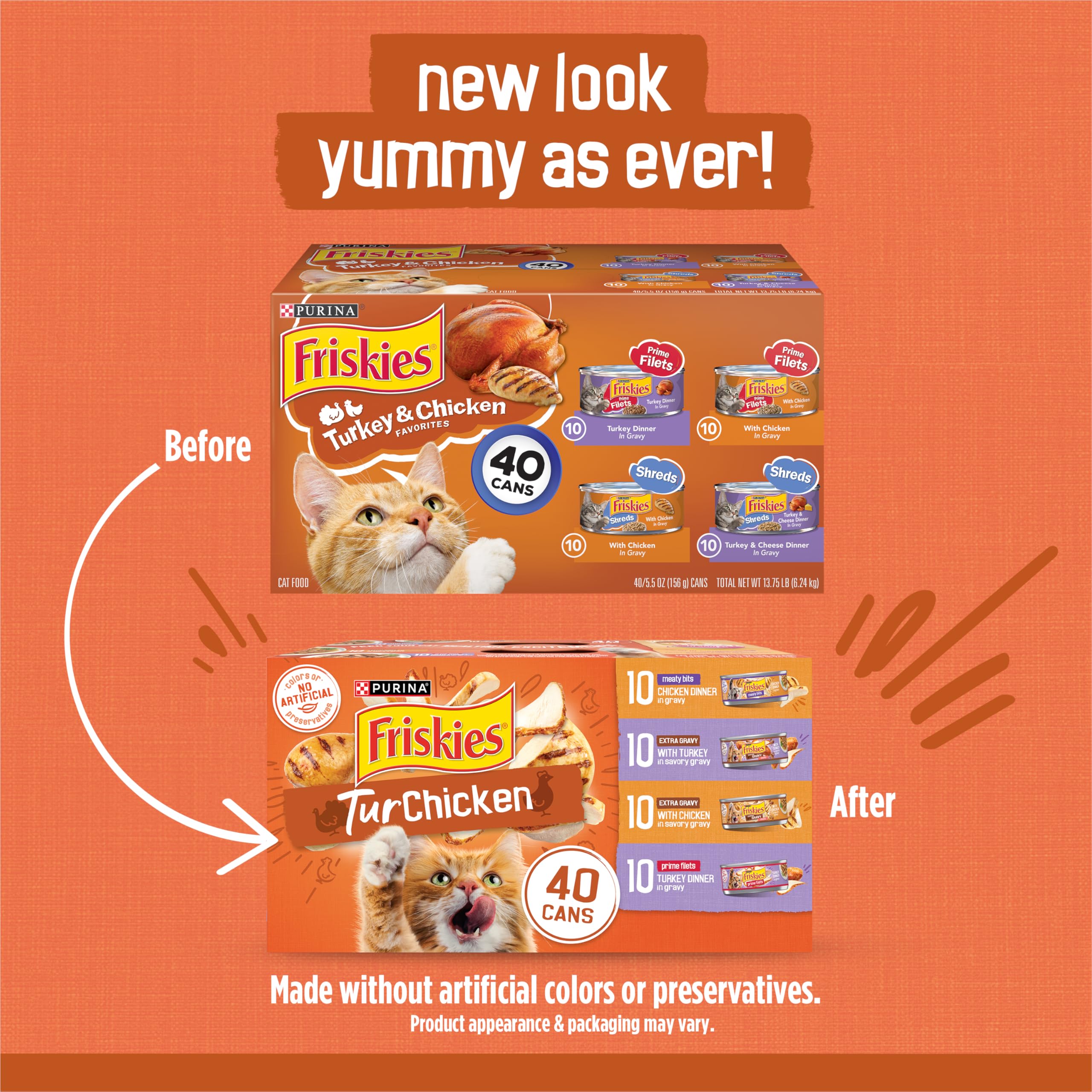 Friskies, lata de pavo con salsa sabrosa, trozos tiernos para comer